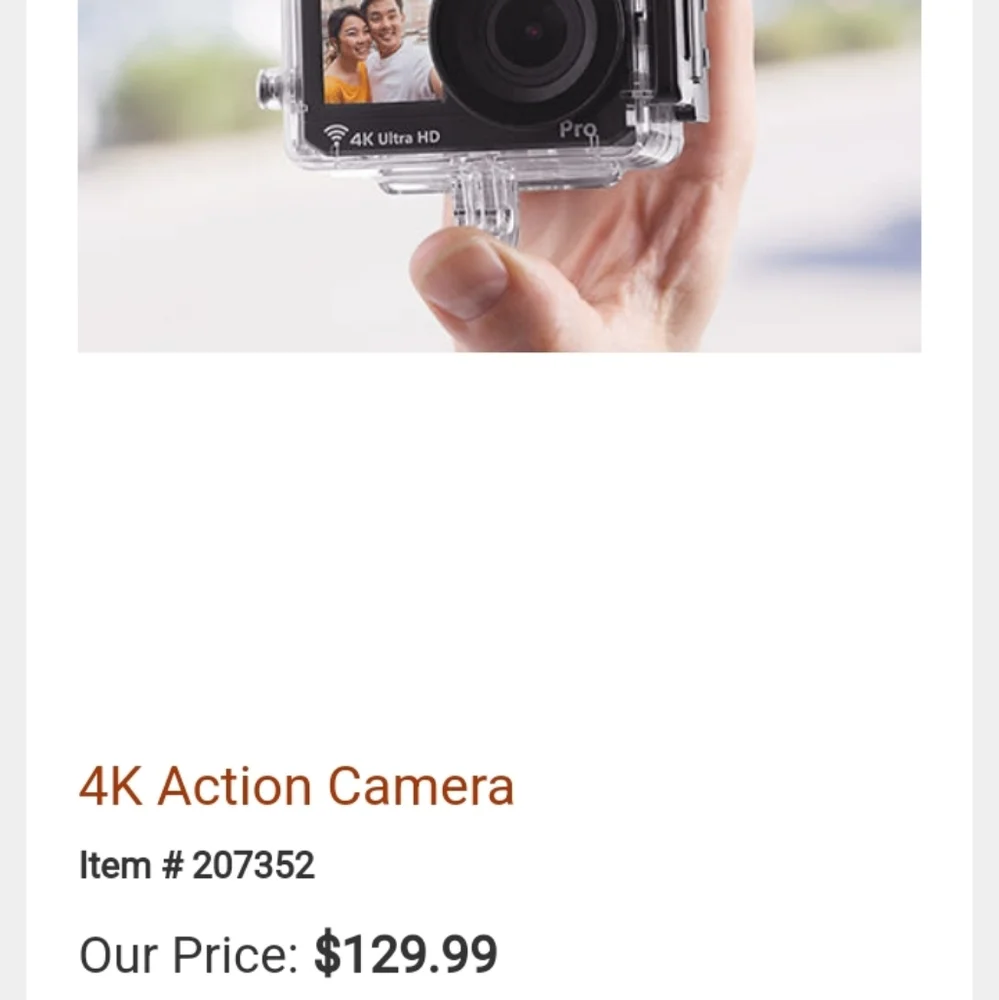 Sharper Image 4k Action Cam